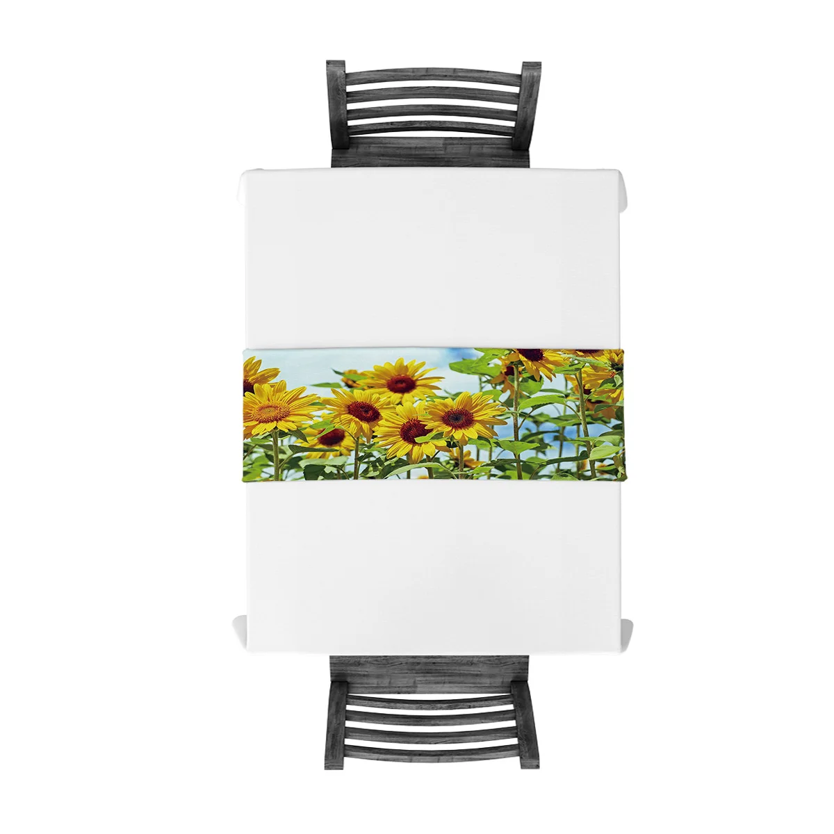 Подсолнечное поле настольная дорожка с цветами Настольный Флаг украшения для