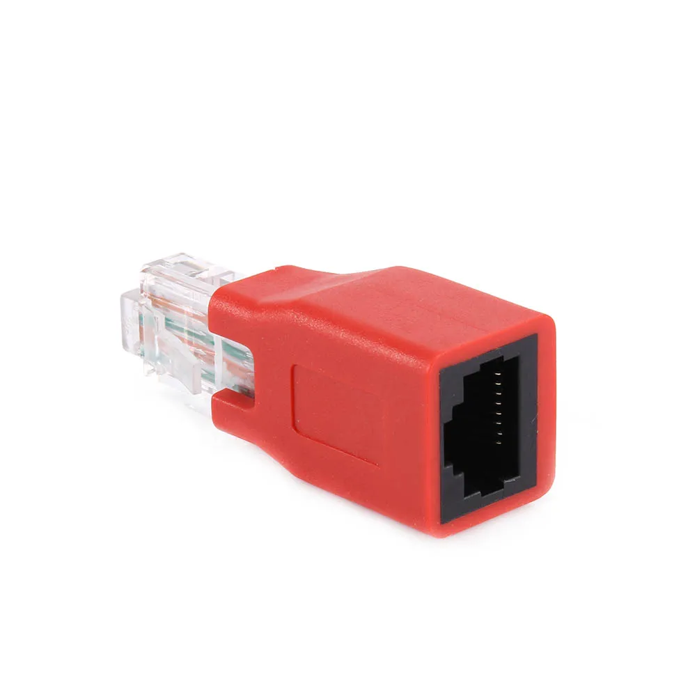 Переходник со штекера на гнездо RJ45 M/F|Компьютерные кабели и разъемы| |