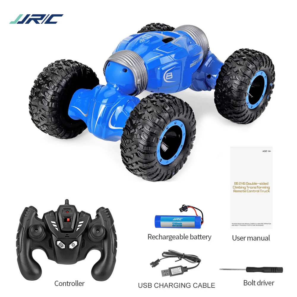 Blue 1 battery JJRC Q70 RC автомобиль на радиоуправлении 2,4 ГГц 4WD Twist-deserte автомобили Внедорожные багги игрушка высокая скорость скалолазание RC автомобиль дети детские игрушки - Цвет: Blue 1 battery