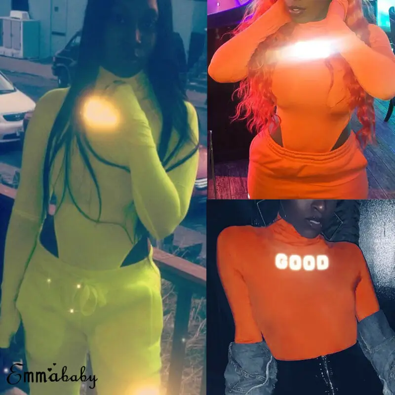 Женский Облегающий комбинезон с длинными рукавами неоново зеленый облегающий