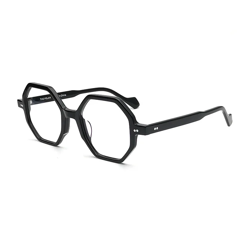 

High Quality Japan Design Acetate Glasses Frame Vintage Men Full Rim Optical Eyewear Goggle Clear Lens Myopia Eyeglasses