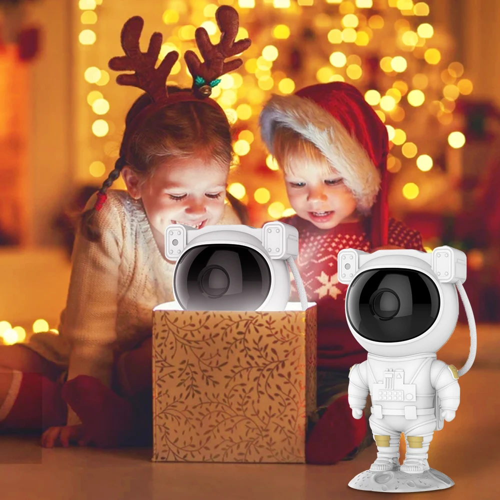 

Astronaut Starry Sky Projector Atmosphere Night Light Spaceman Projection Lamp Christmas Gift Kids Bedroom Background Decor