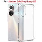 Силиконовый чехол Honor 50 Pro SE Lite чехол для телефона,Мягкий противоударный чехол подушки безопасности Honor 10 X Lite Case Honor 10x 30 50 Lite чехлы чехол на хонор 10х 50 лайт прозрачный чехол Honor 50SE