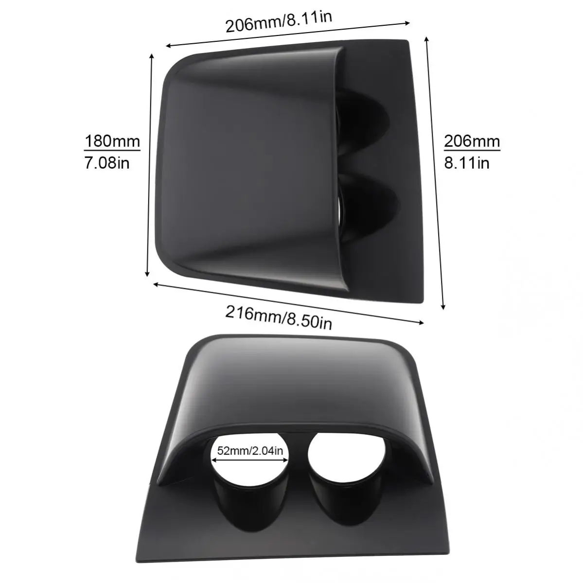 2inches 52mm double Holes Dash Dashboard Auto Car Gauge Cup Holder durable and practical Black Cover Instrument Mount |