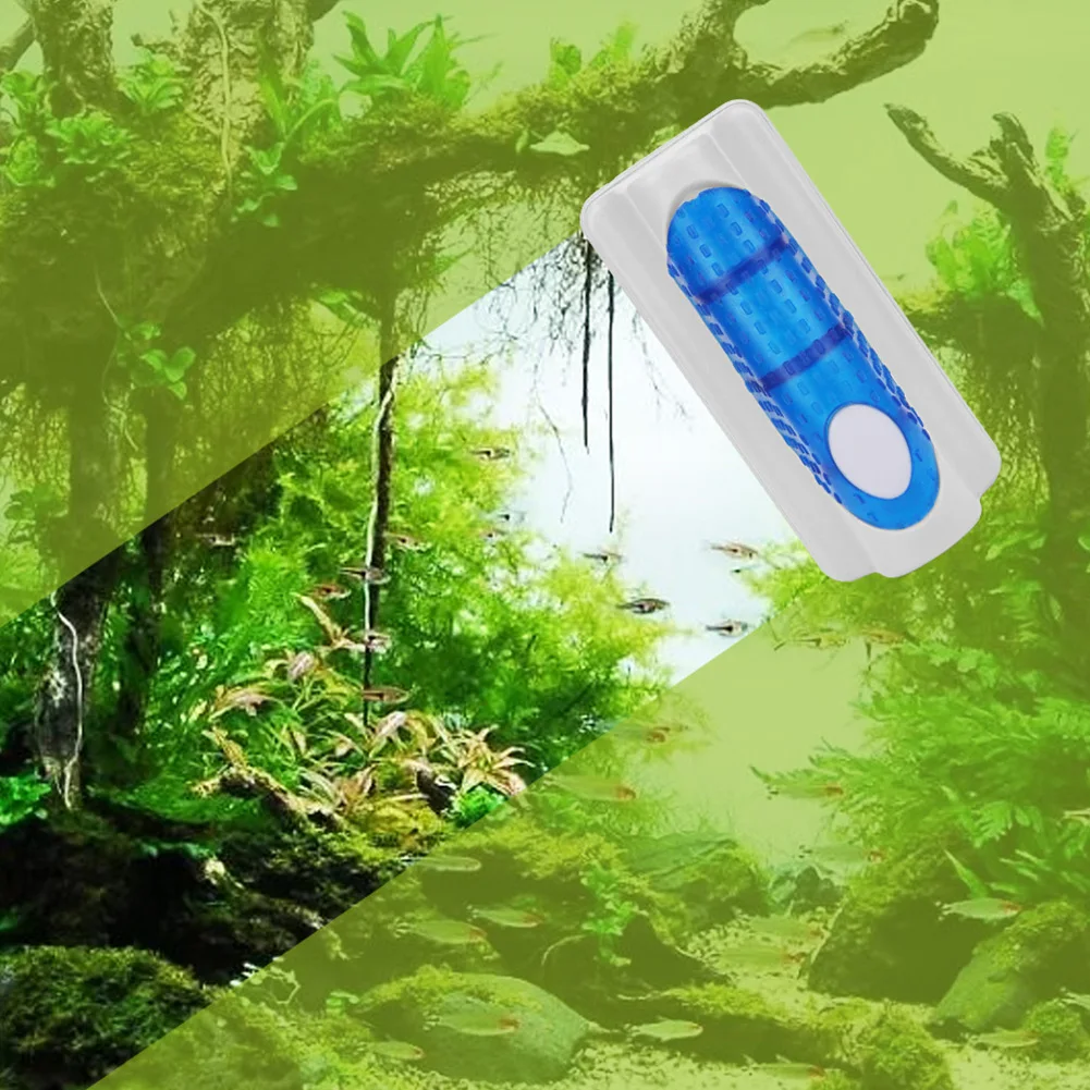 

Magnetic Brush With Scrapers Practical Floating Aquarium Fish Tank Ultra Glass Algae Curve Cleaner Window Magnets Cleaning Tools