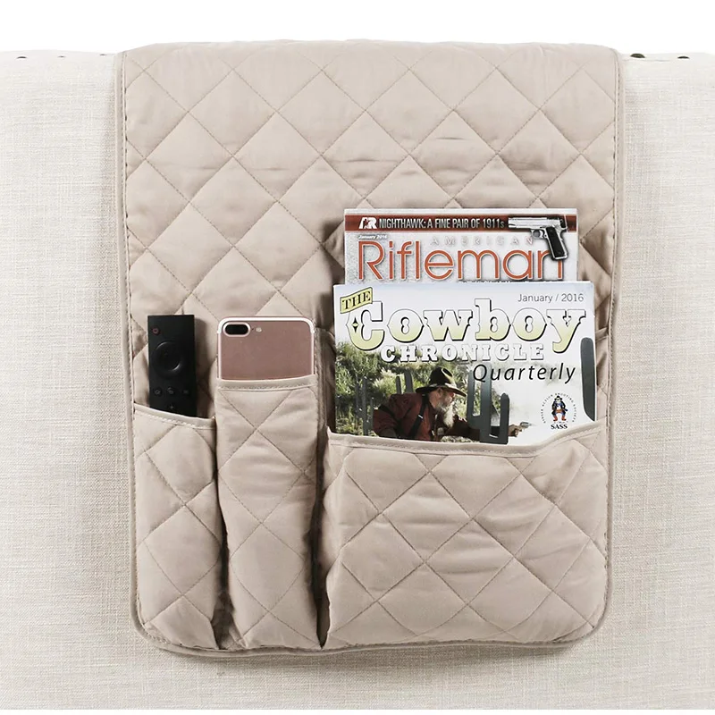 Anti-Slip Armrest Caddy Pocket Organizer for Sofa Couch Chair Recliner Storage Phone Book azines Armchair Remote Cont | Дом и сад