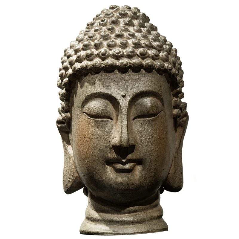 

Новая китайская статуя Дзен Будды Sakyamuni украшение креативный песчаник Будда поделки из смолы украшение для гостиной крыльца R3661