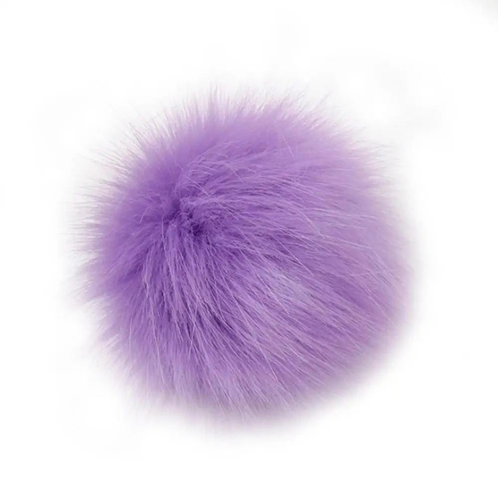 camphor purple-8cm Цветной 8/10 см большой помпон из натурального искусственного меха лисы меховой помпон для женщин шапка Меховые помпоны для шапок шапка s для вязаной шапки - Цвет: camphor purple-8cm