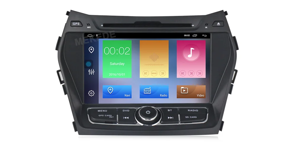 Новое поступление! Встроенный DSP android 9,0 автомобильный Радио gps навигационный плеер для hyundai IX45 Santa fe 2013 WiFi BT USB carplay