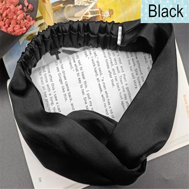 Оптовая цена атласная шелковая повязка на голову 100% Шелковая для девочек подарок