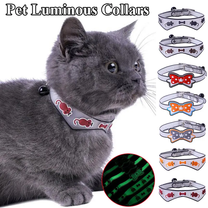

Cat Collar Cartoon Luminous Collar Cute Decorative Anti-lost Adjustable Collar Pet Collar Comfortable Durable Anti-lost Collar
