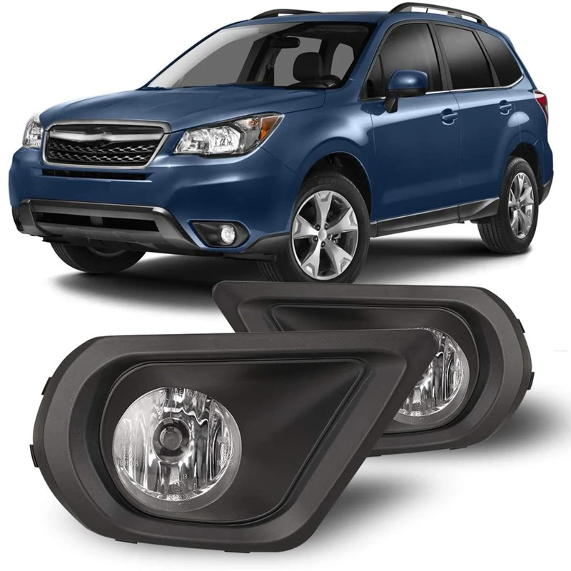 

Car Clear Lens Bumper Driving Fog Lights Pair + Wiring + Switch Kit for Subaru Forester 2014-2016 Accessories