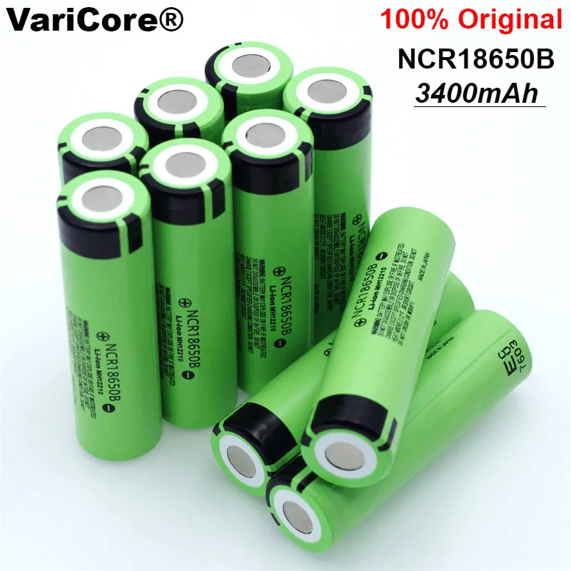 12 шт./лот 100% Новый оригинальный 18650 NCR18650B 3400 mah литий-ионный аккумулятор для