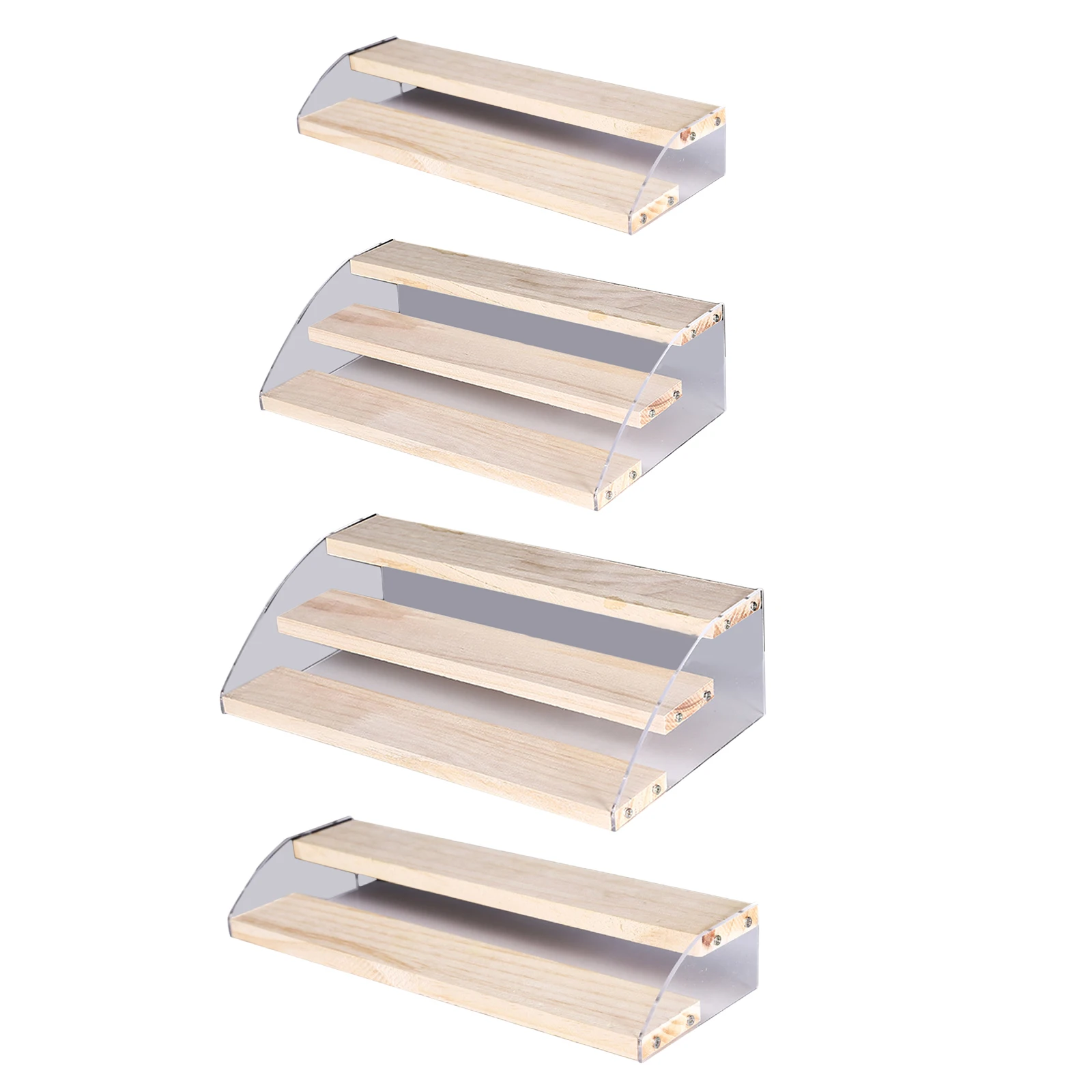 

Display Stand Clear Stepped Acrylic Durable Storage Rack Holder Desktop Organizer for Models