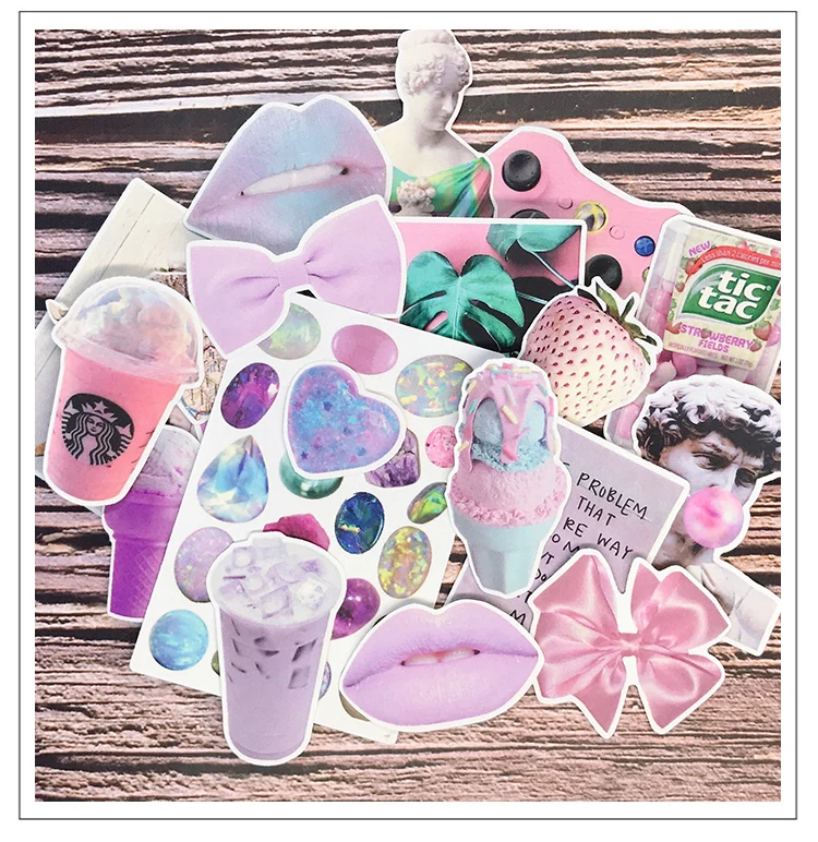 21 шт Розовый стикер s поделки и Скрапбукинг книга Студенческая этикетка