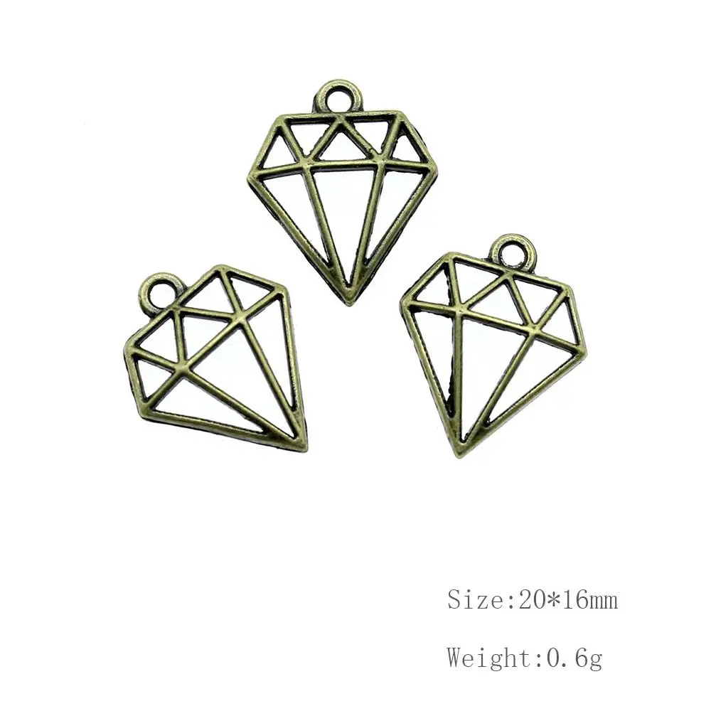 

Malzahar 50 Pieces Hollow Crystal-Shaped Jewelry Findings Components Handmade Jewelry