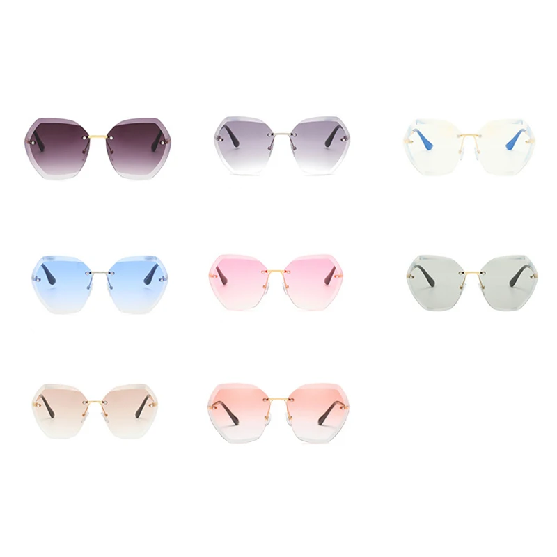 

Newest Polarized Sunglasses Lightweight Rimless Sun Protection Special Glasses For Women Men driving traveling daily wear