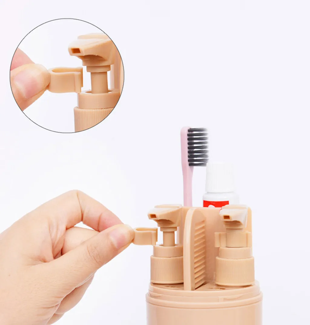 ETRAVELPortable Дорожный Чехол с гелевой насадкой для душа и шампуня|Стакан| |