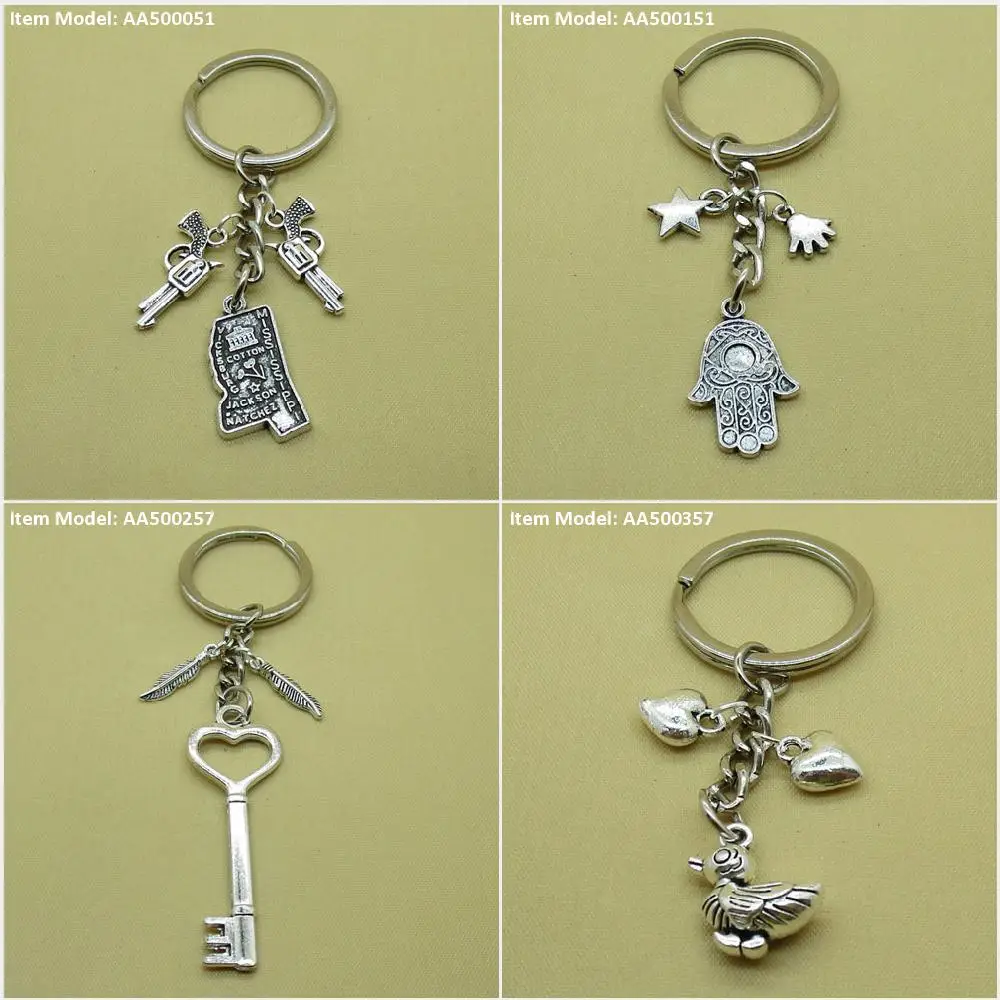 Брелок бирка-Брелок карта Миссисипи пистолет револьвер Фатима хамса Хамса