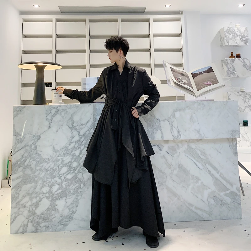 Рубашка Мужская/Женская с длинным рукавом сценическая одежда нестандартная