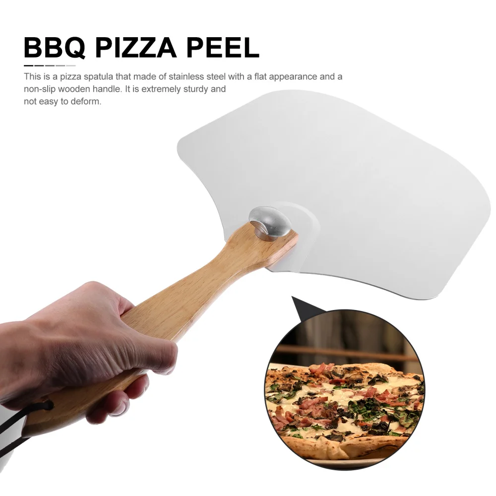 

Stainless Steel Pizza Paddle with Folding Handle Pizza Spatula Turning Paddle