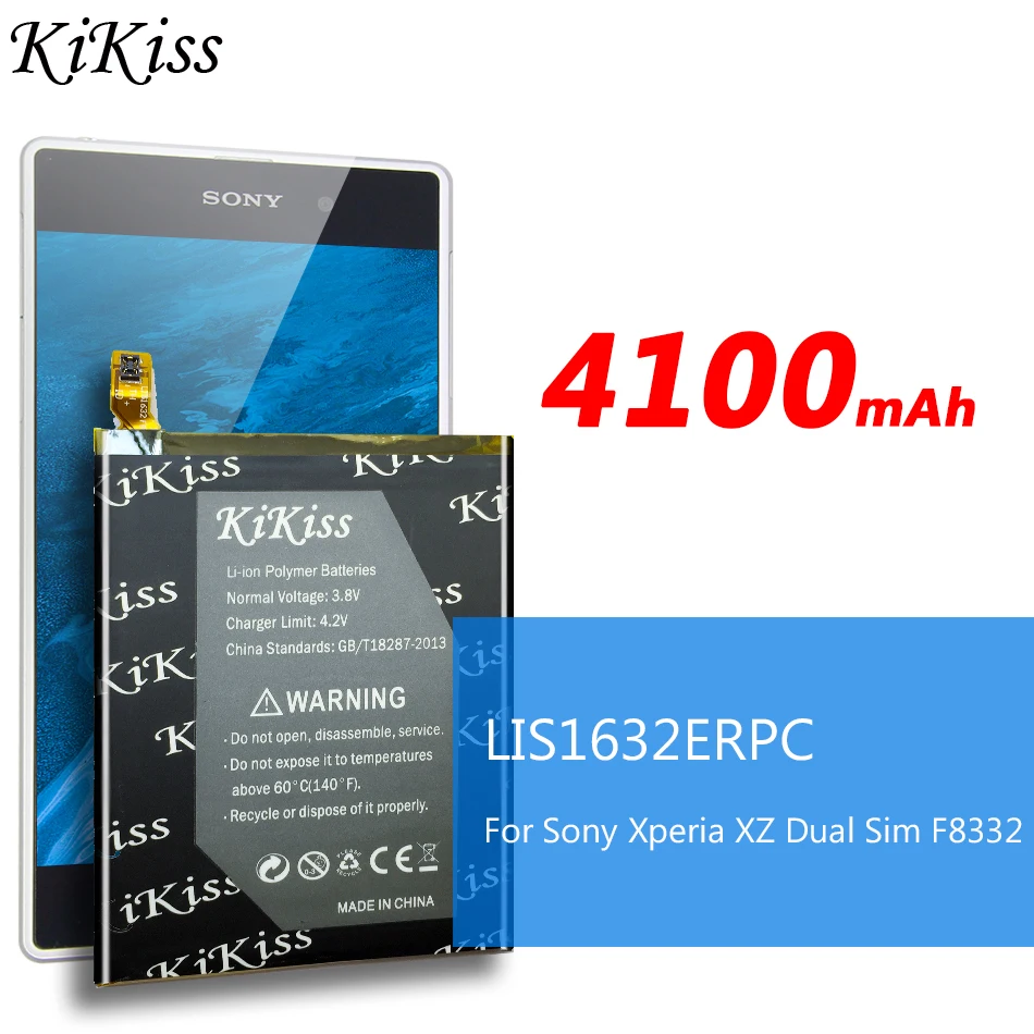 Аккумулятор высокой емкости 4100 мАч для SONY Xperia XZ F8331 F8332 DUAL LIS1632ERPC подлинный
