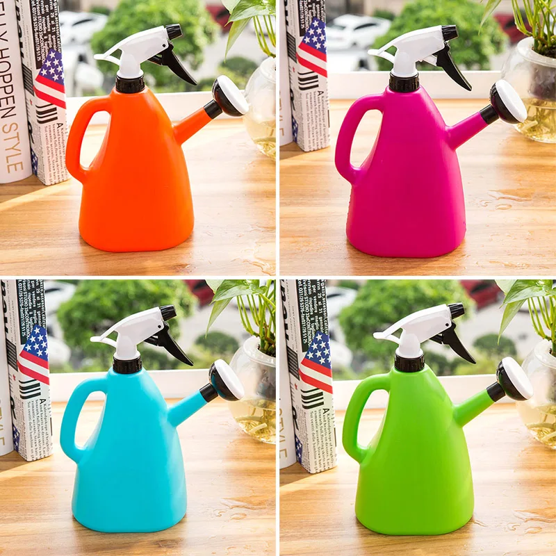 

2 in 1 Plastic Watering Can Indoor Garden Plants Pressure Spray Water Kettle J8