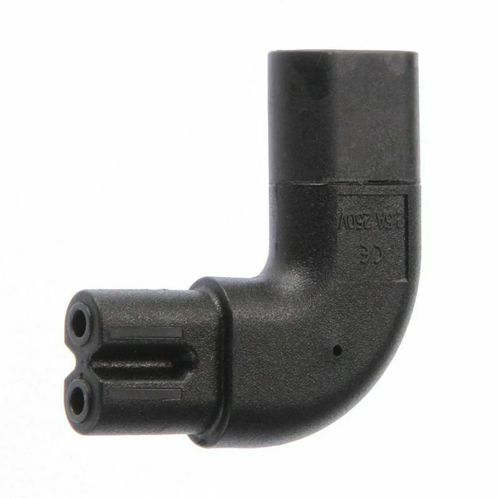 Высококачественный адаптер питания IEC 320 C8 папа-мама C7 под углом 90 градусов |