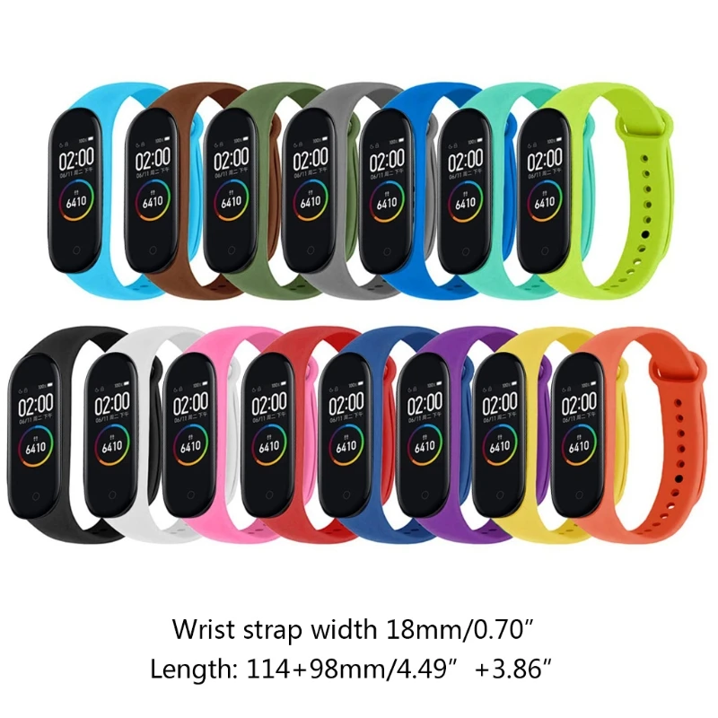 

Compatible with Xiaomi-5/6 Wristband Durable Sweatproof Adjustable Sport Replacement Smart Watch Bands TPE Straps 15pcs