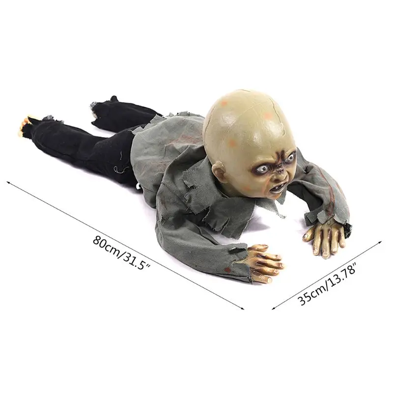 

Best Animated Crawling Baby Zombie Scary Ghost Babies Doll Haunted Halloween Decor Props Supplies