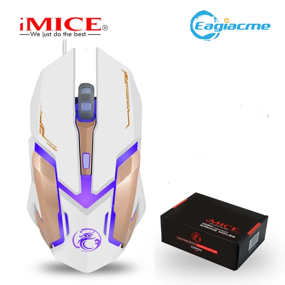 

Gaming Mouse 6 Button 2400DPI Wired Ergonomic Mouse Led With Macroprogramming Computer Mouse Silent USB PC Mice with Backlight