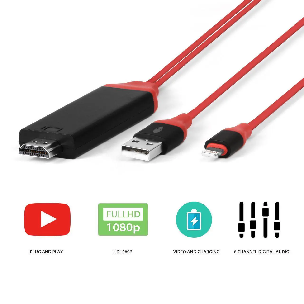 USB к телевизору HD ТВ зеркальный Кабель HDMI адаптер зеркало 1080 OTG MHL зарядное