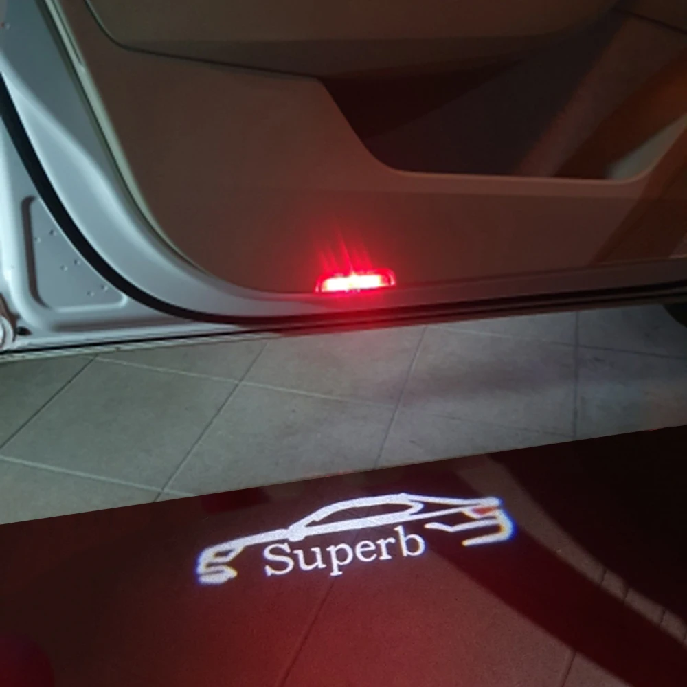 

2pcs Car Door Light LED Logo Projector lamp Decorative Lamp For Skoda Superb 2009 2010 2011 2012 2013 2014 2015 2016 2017 2018