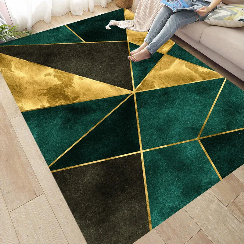 

Nordic Art Marble Pattern Carpets for Home Bed Room Modern Decoration Area Rugs Bedroom Bedside Polyester Geometric Large Carpet