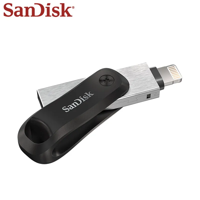 

Флеш-накопитель SanDisk, оригинальный, 128 ГБ, 256 ГБ, iXpand Go, USB 3,0, флешка, металлический OTG, два слота, u-диск для iPhone/iPad/ПК