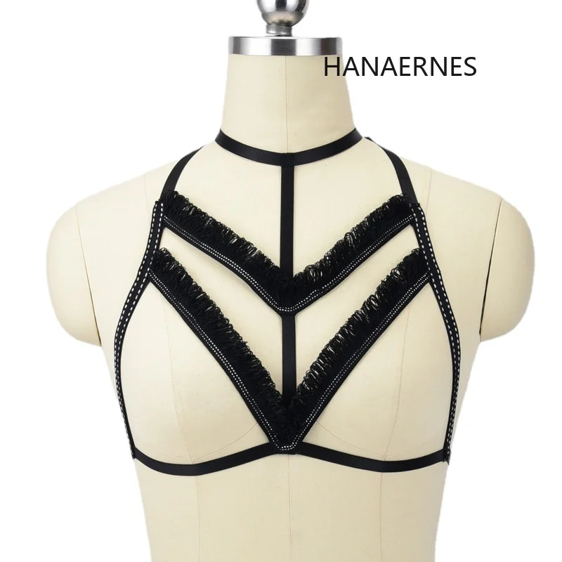 

Women Body Harness Garter Black Harajuku Harness Bra Body Cage Lingerie Harness Gothic Sexy Bondage Lingerie Harness Cage
