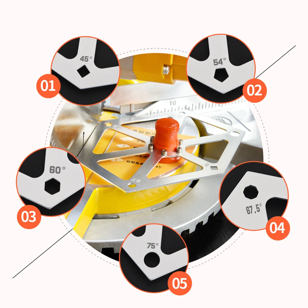 Деревообрабатывающий угловой измерительный прибор шестигранник Алюминий