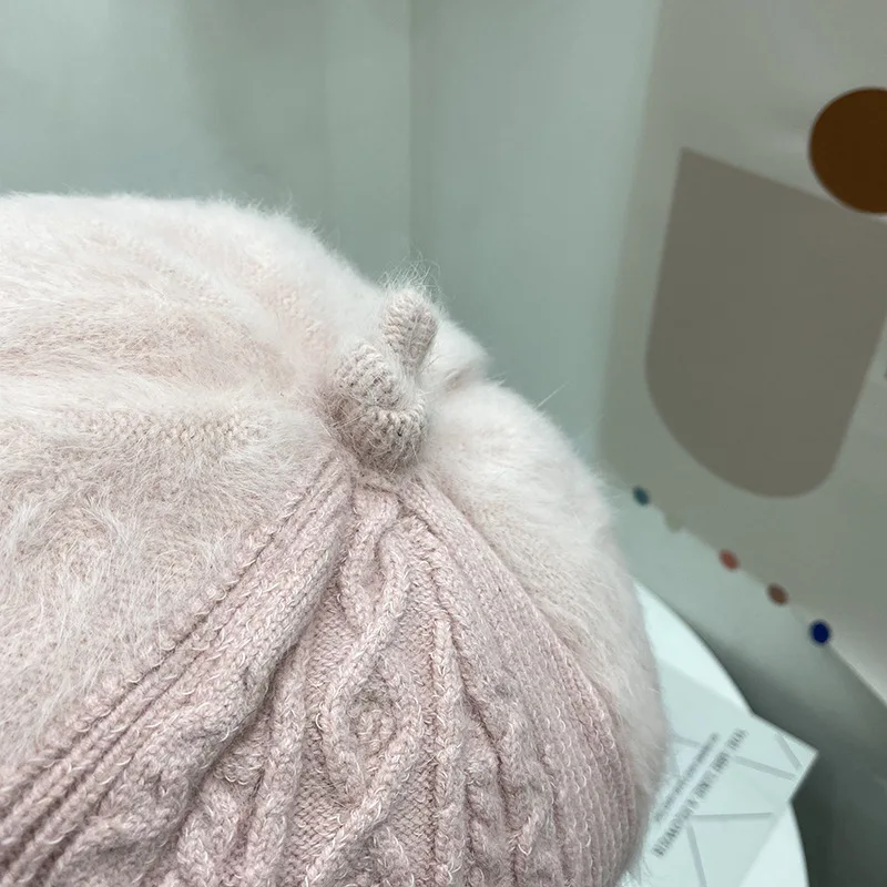 

Winter Cap Women Stitching Hat Warm Hair Hat Chapeu Feminino Boina Hombre Boina Masculina Czapki Zimowe Gorros Mujer