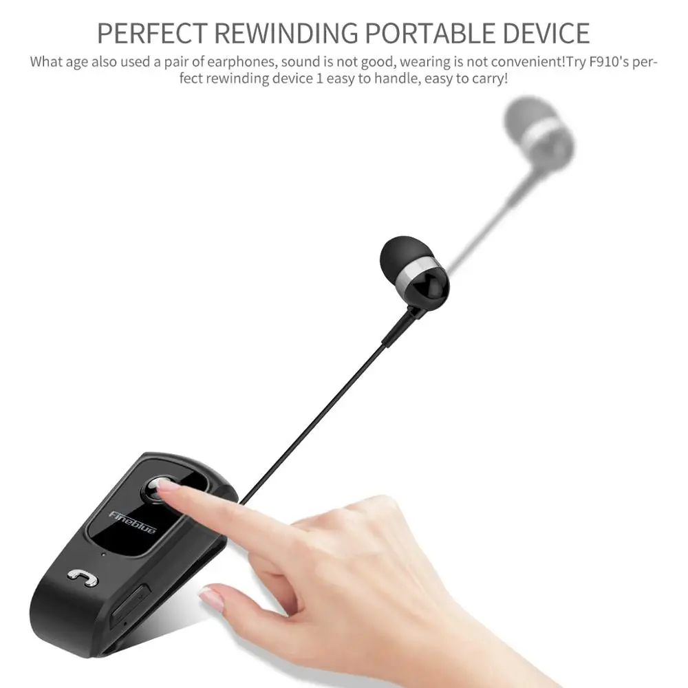 Fineblue F920 Беспроводной Bluetooth шея клип телескопического деловые наушники