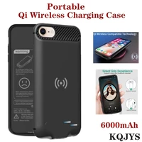 qi wireless power bank battery charger cases for iphone 6 7 8 plus 6s 7 8 se 2020 battery case silicone charging audio output