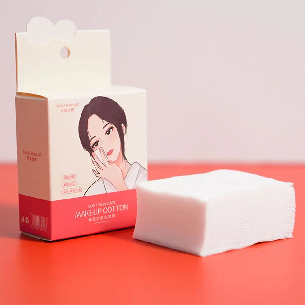 

40 Pcs Travel Portable Wet Face Makeup Remover Thin Cotton Ladies Makeup Cotton Box Soft Texture Breathability Facial Cleaning