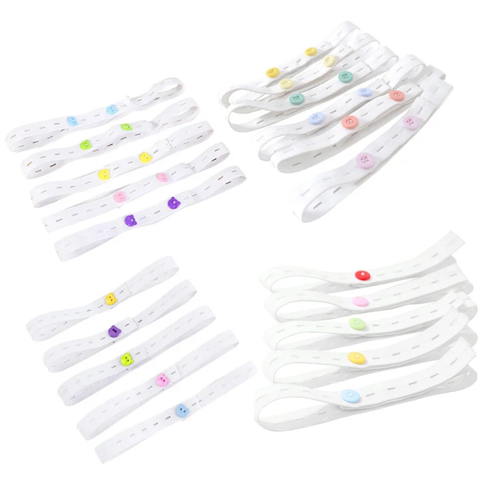 

Cloth Diaper Elastics Fasteners Button Hole Elastic For Baby Length 19.7inch Width 0.8inch Fits 10Pcs Adjustable