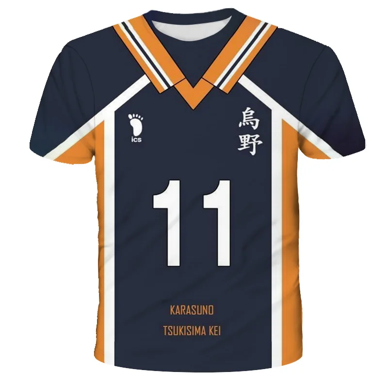 

Sport Ball Tshirts Boy And Girl Fashion 3D Comic HAIKYU Printed Casual T-Shirt Summer Short Sleeve O-neck Children TShirts