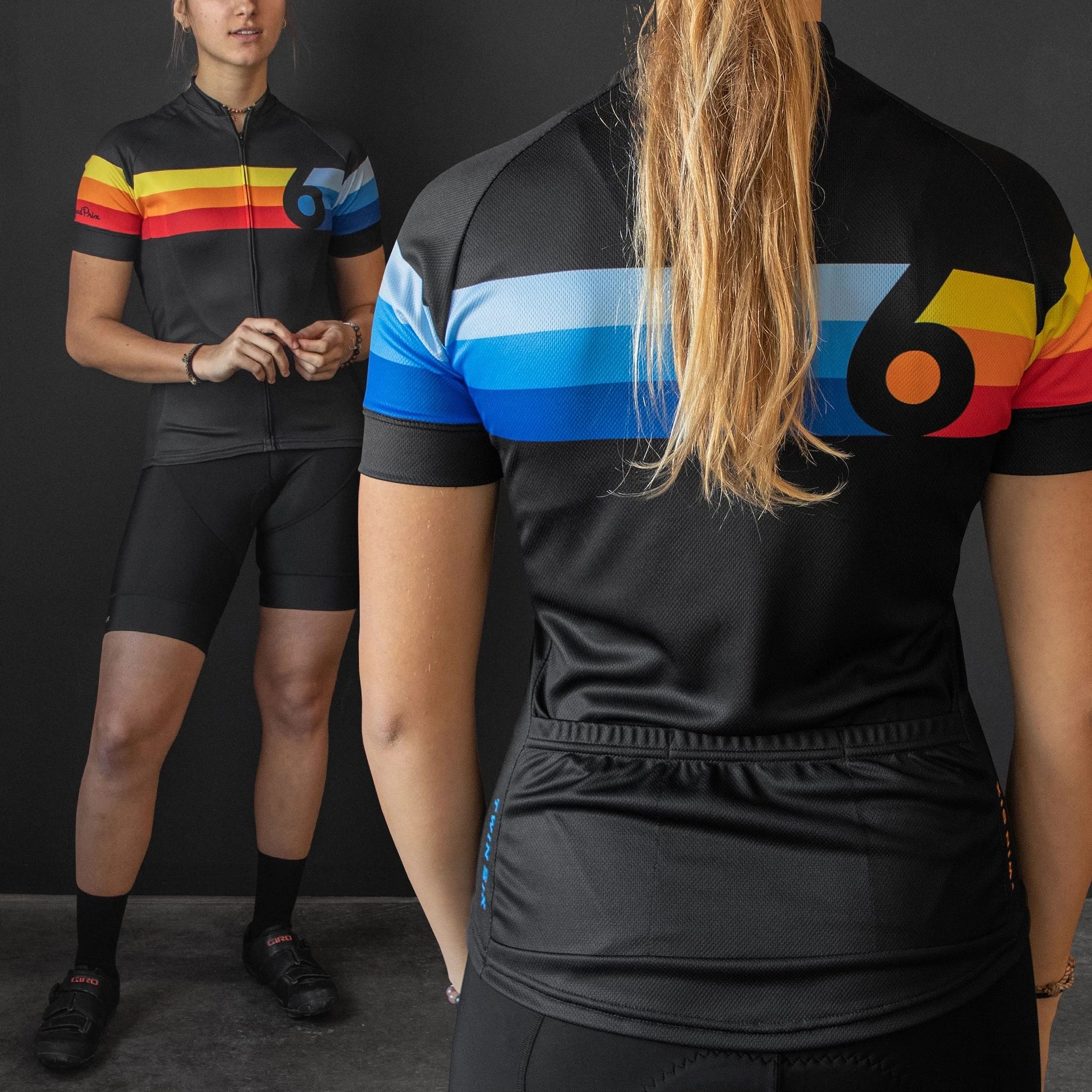 

Ladies Jacket Suspender Shorts Suit Pro Team Twin 6 Cycling Jersey Ropa Ciclismo Outdoor Quick-Drying Sportswear Cycling Jersey