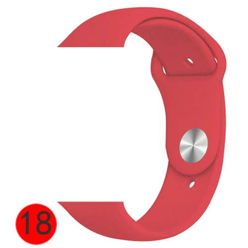 Ремешок для часов Silikon Für apple watch band 40 мм 44 мм 42 мм 38 мм apple watch 4 apple watch 5 correa iwatch повязки Uhr zubehёr - Цвет ремешка: light rose red 18