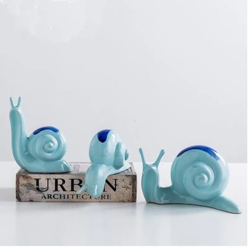 

2021 American style ceramic snail decoration crafts, creative animal artwork, home office desktop decoration gifts, mascots