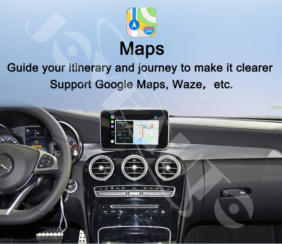 Joyeauto беспроводной Apple Carplay автомобильный игровой Android авто зеркало модифицированное для Mercedes A B C E G CLA gla GLC S Class 15-19 NTG5 W205