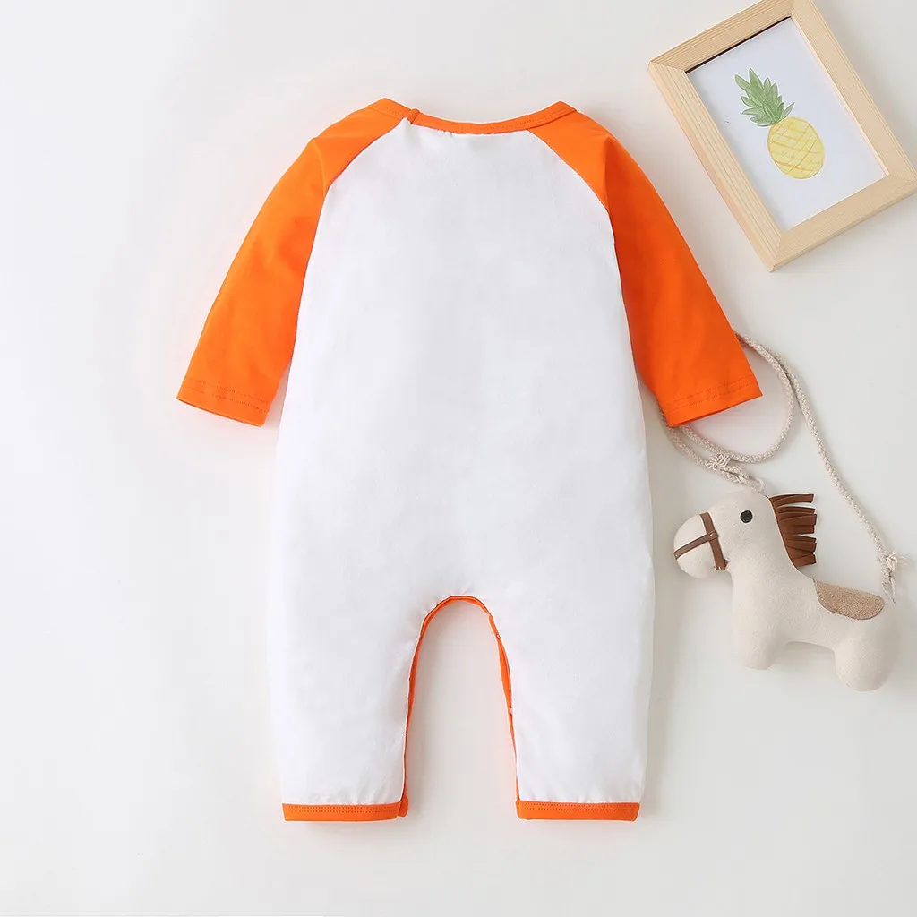 Комбинезон с длинным рукавом для новорожденных мальчиков и девочек комбинезон