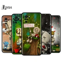 abstract art doll for xiaomi redmi note 10s 10 9 9s 9t 8t 8 7 6 5 pro max 5a 4x 4 5g soft silicone black phone case