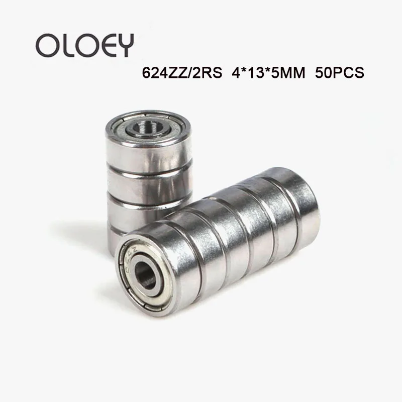 Подшипник 624 624RS ZZ 4*13*5 (мм) 50 шт. бесплатная доставка подшипники ABEC-1 резиновый